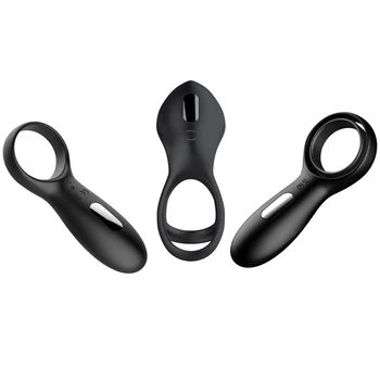 10 Frecvența de Vibrație Inele Penis vibrator Waterproof Reîncărcabilă Stimularea Femeie Clitors Silicon Inele pentru Penis vibratoare Barbati
