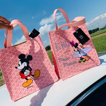 Disney femei desene animate geantă de umăr desene animate fată băiat geantă de cumpărături mickey mouse fata geantă de mână fete saci