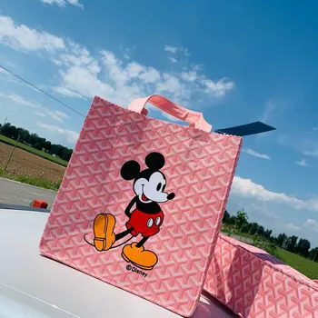 Disney femei desene animate geantă de umăr desene animate fată băiat geantă de cumpărături mickey mouse fata geantă de mână fete saci