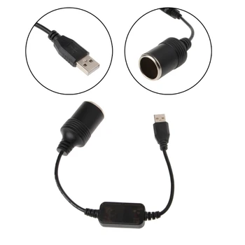 USB de sex Masculin La 12V Soclu Bricheta Auto de sex Feminin Convertor de Putere Cablu Adaptor