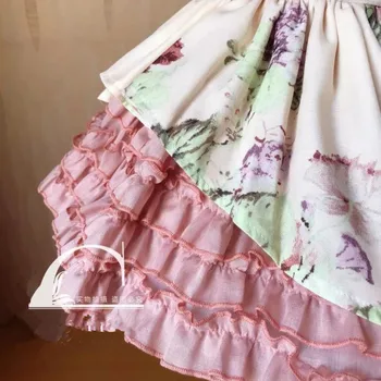 Toamna Iarna Spaniolă Vintage Fete Lolita Princess Dress Fără Mâneci Print Dulce Drăguț Rochie Pentru Fete De Paști Vestidos Y3554