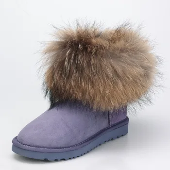 2020 China Clasic Femei Cizme de piele de Oaie Autentic Femei Cizme de Zăpadă Iarna Casual Pantofi Femei din Piele Cizme de Zăpadă