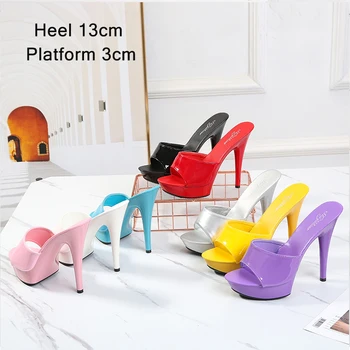 Voesnees Femei Pantofi Sandale 2020 în Afara Papuci de Înaltă Tocuri de 9cm 13cm 15cm sexy Inalta Platforma Stilet Doamnelor pantofi de Partid Catâri