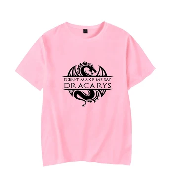 Noua Moda Cântec de gheață de foc dracarys Tricou de culoare Roz, Bărbați/Femei de Moda Casual, Lejere Hip Hop-ul T Shirt de Imprimare Dracarys Mens T-shirt