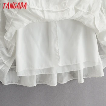 Tangada Moda Femei Solide Floare Moț Rochie cu Maneci Lungi New Sosire Doamnelor V Gât Rochie Mini Vestidos SY162