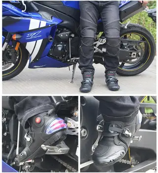 Bărbați Femei Moale Cizme Motocicleta Motociclist Impermeabil Viteza de Motocross Cizme Non-alunecare de Motocicleta Pantofi