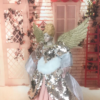 Ziua De Crăciun Decoratiuni Drăguț Îngerul Zâmbitor Figurine Papusi Artizanat Cadouri În Picioare De Pluș Crăciun Decor Acasă