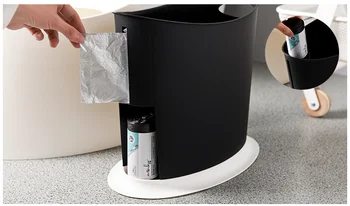 Tipul de presare coș de gunoi din plastic dublu strat multi-scop, baie/dormitor coș de gunoi de curățare de uz casnic coșul pentru hârtie LF241