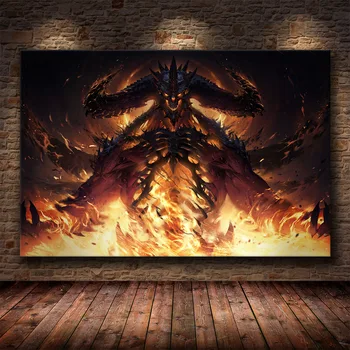 Diablo IV HD Joc Poster Lilith Dormitor Decor Acasă Apartament Pictura Decor Dormitor Autocolante de Perete Panza Picturi Poster