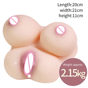 Cele mai noi! 2.1 kg Super-Mare Moale Matern Jumătate de Corp de Sex Papusa 4D Real Vagin și Anal sex Masculin Masturbator Adult Produse Jucărie Sexuală