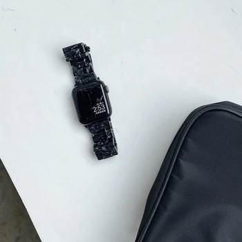 Rășină pentru apple watch 6 5 4 trupa 42mm 38mm correa transparent oțel pentru iwatch seria 6 5 4 3/2 watchband 44mm 40mm curea de Ceas