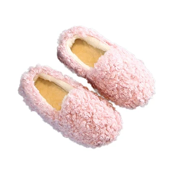 Copii Copil De Pantofi Casual, Pantofi De Bumbac Fete De Lână De Miel Plus Catifea Drăguț Prințesă Iarnă Caldă