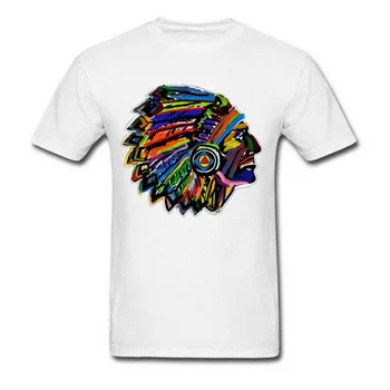 Dimensiune jumbo topshirts Bărbați T-shirt Indigene Indian cu Pene Frizură Tricou de alergare t shirt mens cu maneci scurte topuri Tee