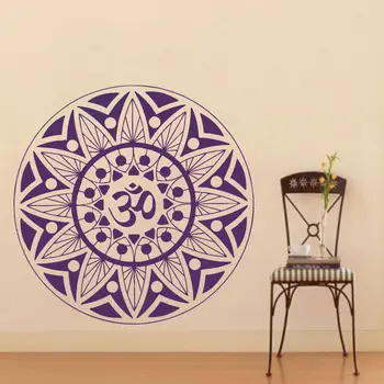 Pinturas Murais Yoga Perete Decal Dormitor Yoga Mandala Menhdi Model Floare Ornament Om Indian Living Autocolant Perete D042