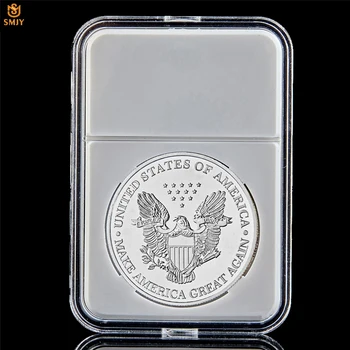 Celebritate americană de Suveniruri Monede NOI de-a 45-Președintele Donald Trump Argint Placat cu Token Challenge Colecție de Monede W/PCCB Titular