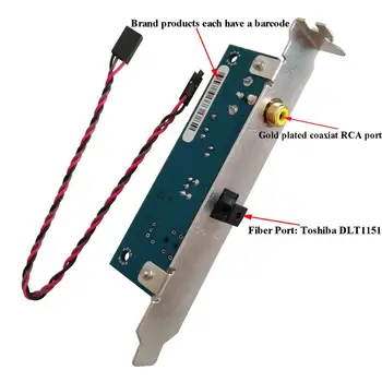SPDIF Optic si RCA Out Placa Suport Cablu pentru ASUS, Gigabyte, MSI