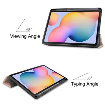 Caz pentru Samsung Galaxy Tab S6 Lite 10.4 2020 Funda P610 P615 husa pentru Tableta cu Suport de Creion din Piele PU Stand Inteligent Cazul Coque