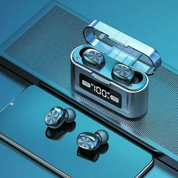 TWS Bluetooth Căști 5.1 5000mAh de Încărcare Cutie Căști fără Fir 9D Stereo Sport rezistent la apa Căști Căști Cu Microfon