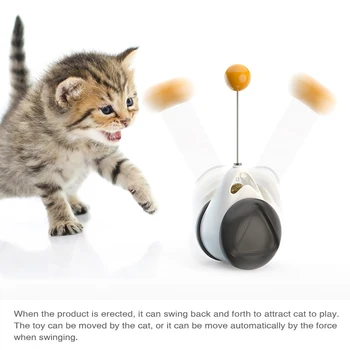 Inteligent Pisică Jucărie cu Roți Automată Nu este Nevoie de Reîncărcare Jucării Pisica Lrregular Rotativ de Mod Amuzant Exercițiu de Pisică Jucărie Catnip