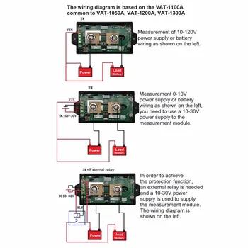 JUNTEK Ampermetru DC, 120V 300A Wireless Baterie Coulometer Capacitatea de Tensiune de Curent Contor de Energie KWH Tester Contor de Energie Monitor