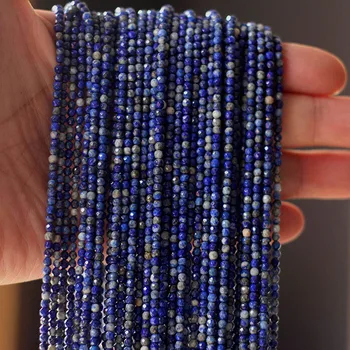 1 Fir Natural Lapis Lazuli Albastru Margele Piatra 3mm Fațete Farmecul Margele pentru DIY Beadind Colier Bratari Jeweley Face Găsirea