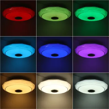 114 Muzica a CONDUS Lumini Plafon 76W RGB iluminat Acasă APP bluetooth Dormitor Lumina Lămpi Inteligente Lampă de Plafon+Control de la Distanță AC85-265V