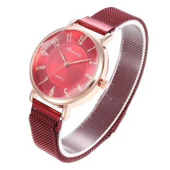 WJ-8569 часы din Oțel Inoxidabil Curea Ceas Clasic Femei Cuarț Ceas de mână Cataramă Magnetică Sport Casual, Ceasuri montre femme 2019
