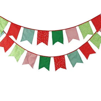 Noi de 3,5 M 12 steaguri Tesatura Bunting Crăciun Handmade, Decorațiuni de Crăciun Garland