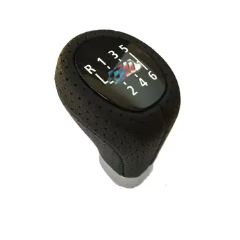 Masina LHD Shift Knob Buton de Viteze Cu Piele de Boot Și Cadru Mașină de Styling, Accesorii Pentru Bmw Seria 1 E81 E82 E87 E88