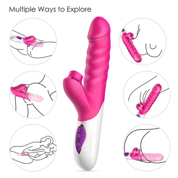 Penis artificial jucarii sexuale vibratoare, dildo-uri pentru femei clitoris fraier jucării pentru adulți stimulator clitoris suge vibratorul 3X10 pasiune moduri