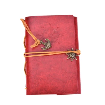 3 Culori de Epocă Jurnal de Notebook-uri Pirat de Ancorare Decor de călătorie Cărți Notă Notepad Planner din Piele PU de Acoperire Gol Notebook-uri