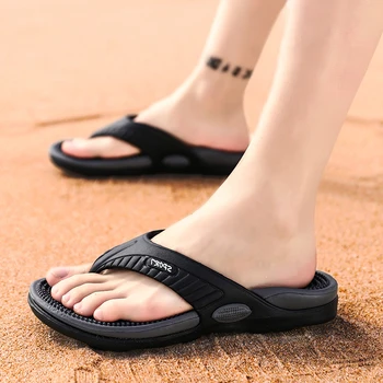 2020 Bărbați Papuci Pantofi Marime Mare Moda Masaj Apă de Vară de sex Masculin Sandale Plat de Înaltă Calitate Pantofi de Plaja si Non-alunecare Mens Flip Flop