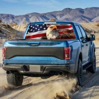 Masina din Spate Fereastră Grafică Decal Autocolant Camion SUV Van Steagul American Eagle Eticheta