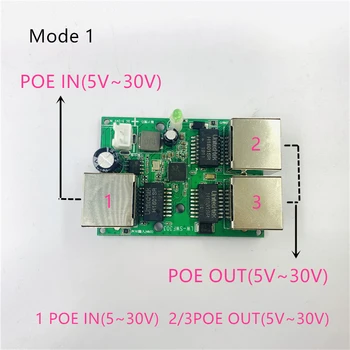 Reverse alimentare POE switch POE IN/OUT5V/12V/24V 75W/2=38,5 W 100mbps 802.3 AT 45+78 - DC5V~30V distanță lungă serie Vigoare POE