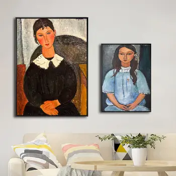Home Decor Panza De Arta De Imprimare Imagini De Perete Poster De Imprimare Panza Picturi Italia Amedeo Modigliani Portret 3