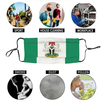 Reutilizabile Nigeria Steagul Și Stema Masca De Fata Masca Bărbați Femei Anti Ceata Praf De Protecție Respiratorie Mufla