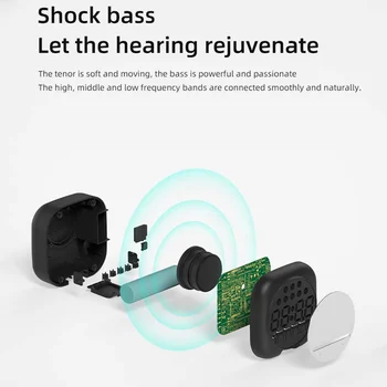 Fără fir Bluetooth Boxe Oglindă Ceas Deșteptător Caseta de Sunet de pe Desktop Subwoofer LED-uri de Muzică MP3 Player, Card TF Bass Speaker-Ceas de Masa