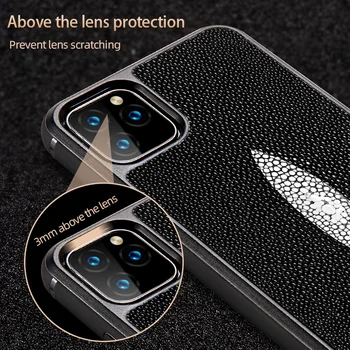 Genuine Piele Stingray 360 Plin caz de protecție telefon Pentru iPhone 12 Mini-12 Pro Max 11 Pro Max X XS XS Max XR 6 6s 7 8 plus