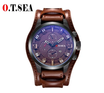 2021 Vânzări la Cald O. T. MARE Brand de Ceas din Piele Barbati Militare de Sport Cuarț Ceas de mână Cu Data Relogio Masculino 1032B