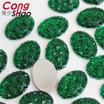 Cong Shao 100buc 13*18mm Forma Ovala Rășină pietre Stras Cristal cu Spatele Plat Margele De Decorare Haine Ambarcațiuni DIY CS600