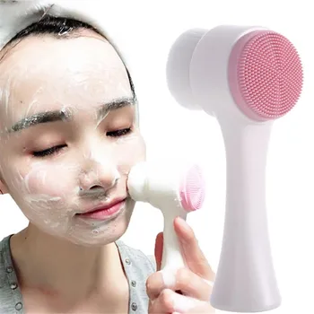3D Dublu Partea Multifunctional Fata Perie Pielea Curat Fata Mașină de Spălat Exfoliant Facial de Curățare Perie
