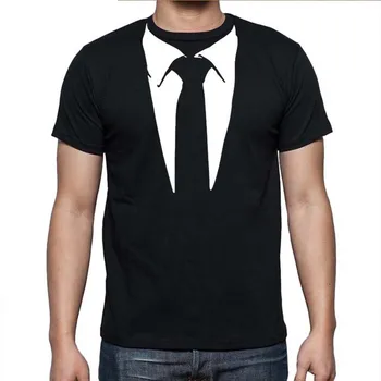 Noi Noutate Barbati Tricouri Smoching Teuri Retro Tie Amuzant Camisetas Bărbați O De Gât Sus Tricou Casual De Fitness Mens Îmbrăcăminte
