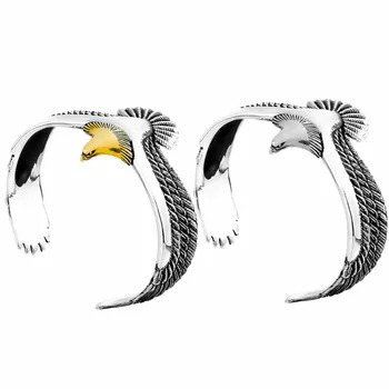 Viking Vultur Manșetă Brățară Cadou Ziua Îndrăgostiților pentru Prietenul Reglabil Deschide Tribal faunei Sălbatice Bijuterii Indian Aripi de Vultur Brățară