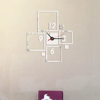 JADUOMA 3D Ceas de Perete DIY Acrilice Ceas de Perete Autocolante Pentru Decorarea Acasă Quartz Digital Autocolante Ceasul De Pe Perete Pentru Camera