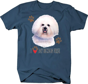 Îmi Iubesc Bichon Frise Urme De Labe De Câine Tricou Personalizat