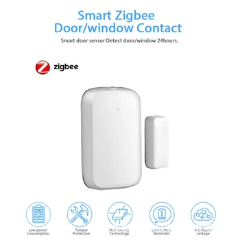 FIERBINTE Tuya Smart Home Zigbee Gateway Hub Senzor de Usa ,Alarma de Securitate Kituri de Lucrări Alexa,Google