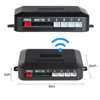 Auto Auto Parktronic LED-uri Senzor de Parcare cu 4 Senzori Inversă Mașină de Backup Wireless, Parcare Monitor Radar Detector Sistem de Afișare