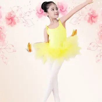 Copii Fete De Balet Copilul Costum, Rochie Dans Gimnastica Patinaj Tricouri Costume 4 Culori Haine De Fata