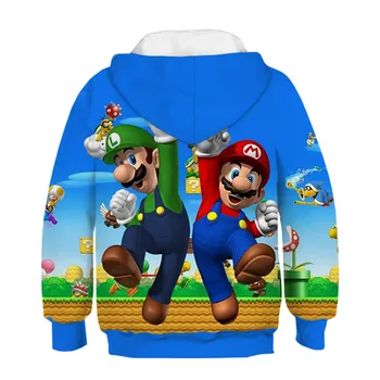 Mario print pentru copii de toamna hoodie toddler băieți și fete tricou casual brand copii stradă purta maneca lunga de sus hoodie