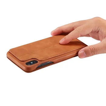 Original Flip Portofel din Piele Afaceri Retro de Design de Carte Magnetic Pentru iphone XS Max XR XS X 6 6S 6Plus 7 8 7Plus 8Plus JS0715